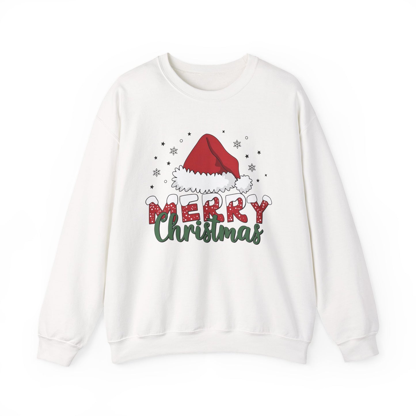 Christmas Crewneck Sweatshirt - Festive Santa Hat Holiday