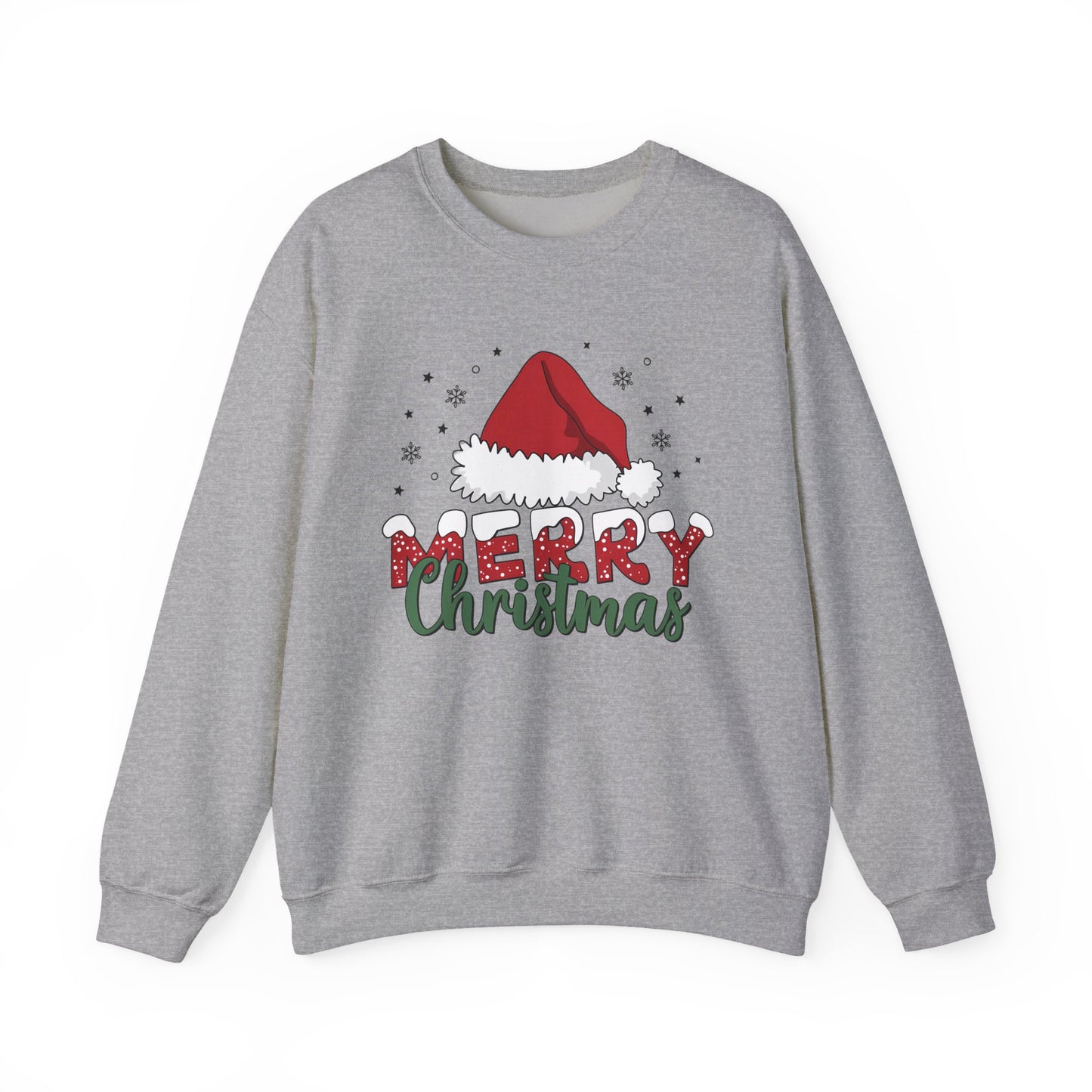 Christmas Crewneck Sweatshirt - Festive Santa Hat Holiday
