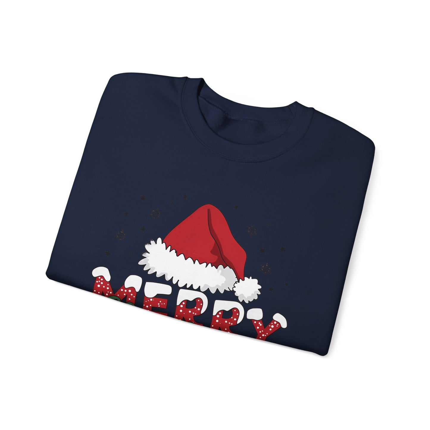 Christmas Crewneck Sweatshirt - Festive Santa Hat Holiday