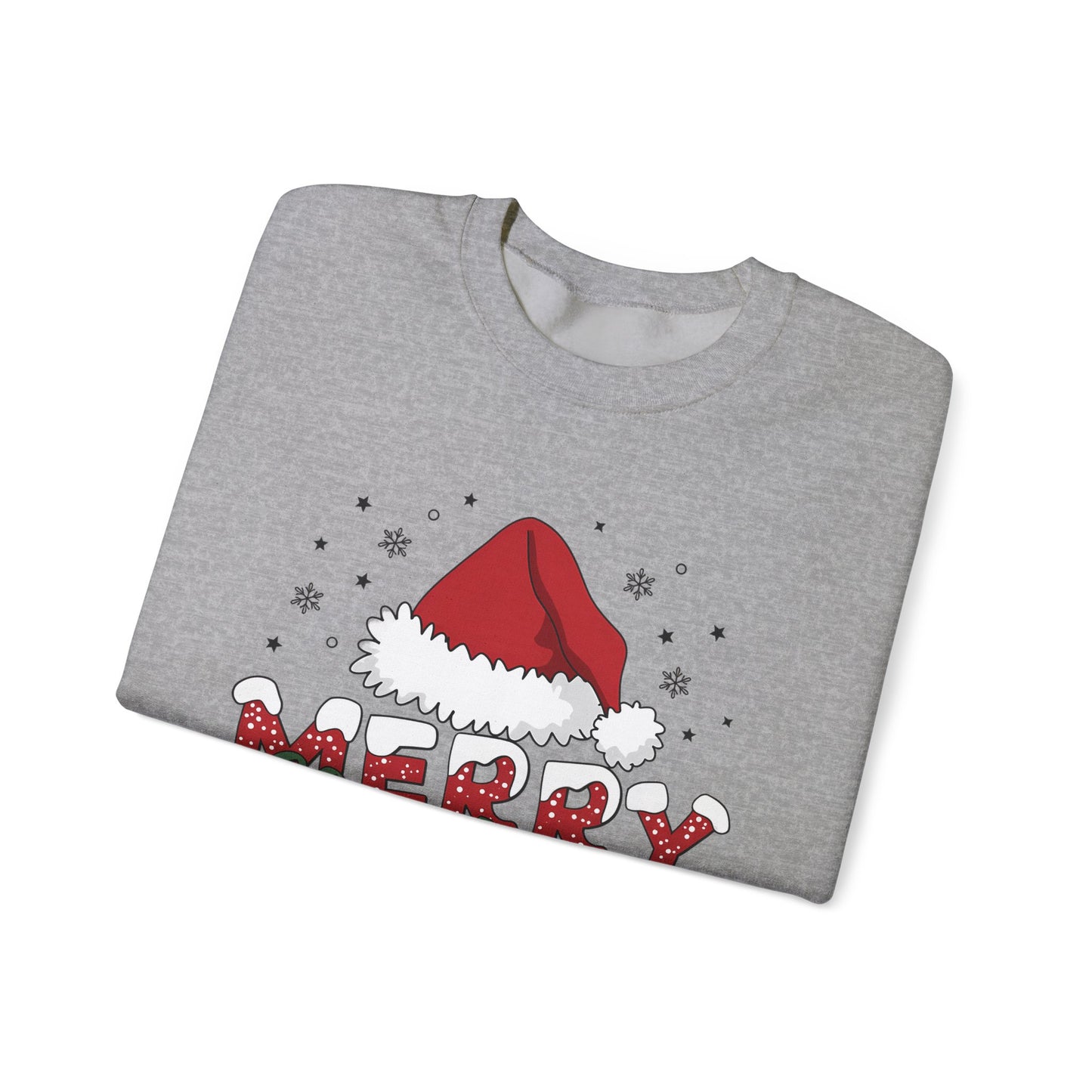 Christmas Crewneck Sweatshirt - Festive Santa Hat Holiday