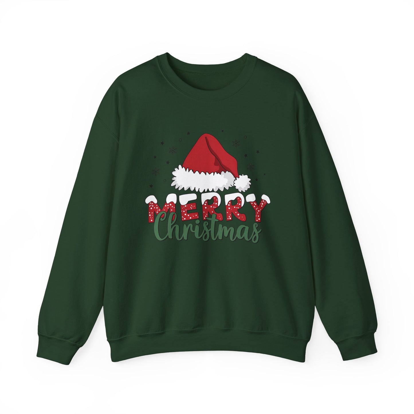 Christmas Crewneck Sweatshirt - Festive Santa Hat Holiday