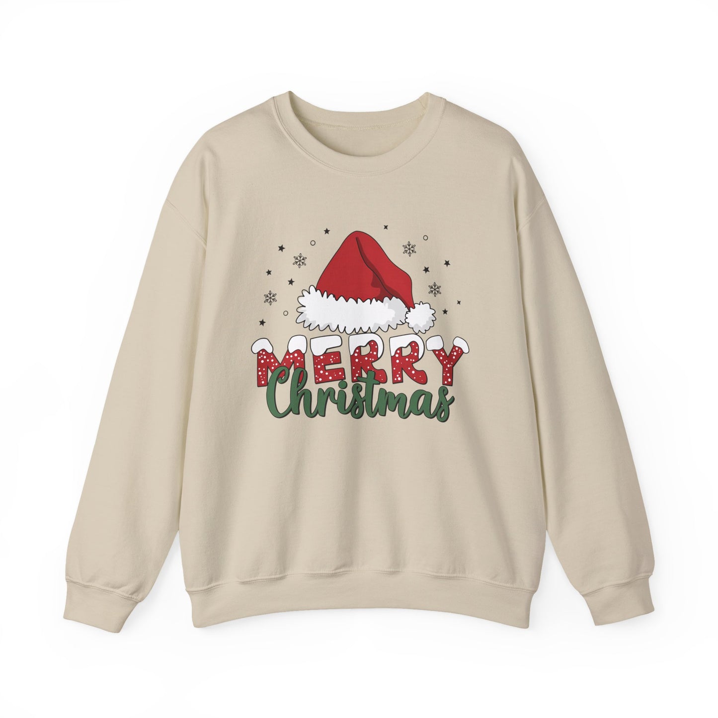 Christmas Crewneck Sweatshirt - Festive Santa Hat Holiday