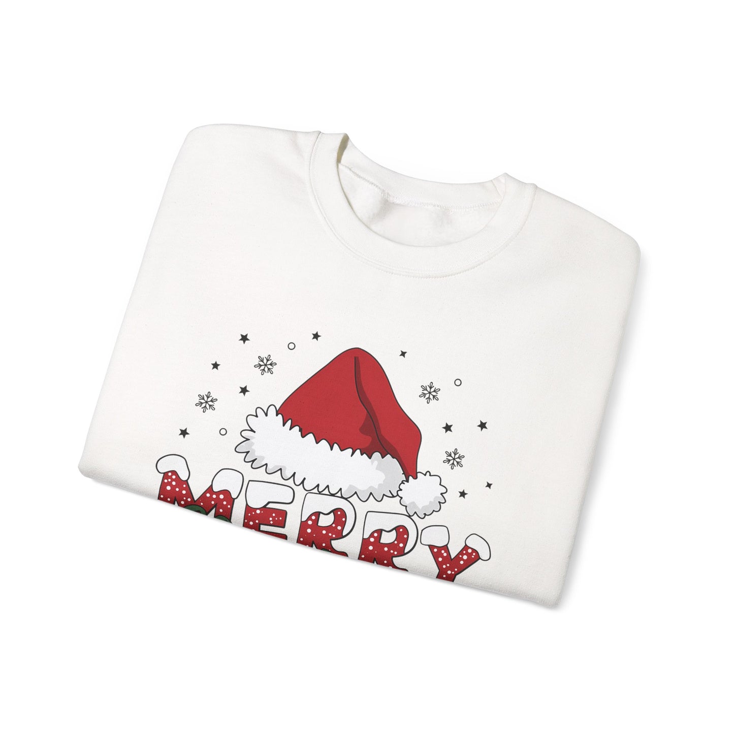 Christmas Crewneck Sweatshirt - Festive Santa Hat Holiday