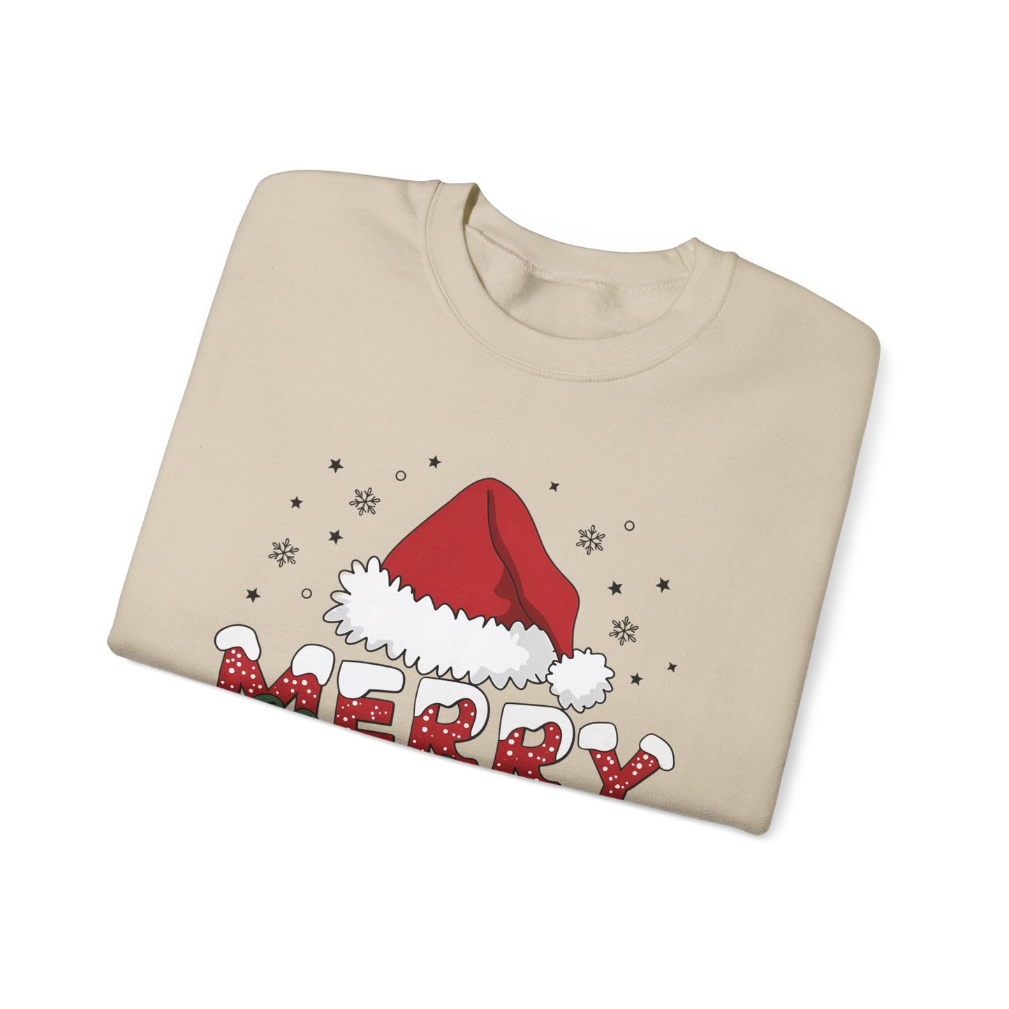 Christmas Crewneck Sweatshirt - Festive Santa Hat Holiday
