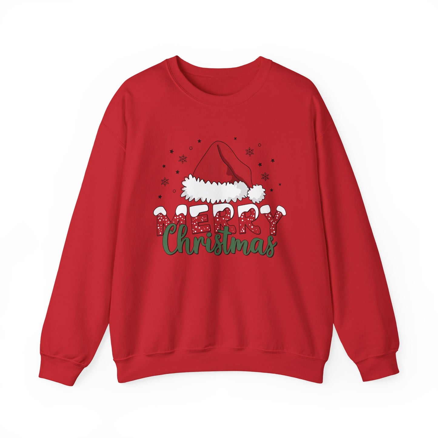 Christmas Crewneck Sweatshirt - Festive Santa Hat Holiday