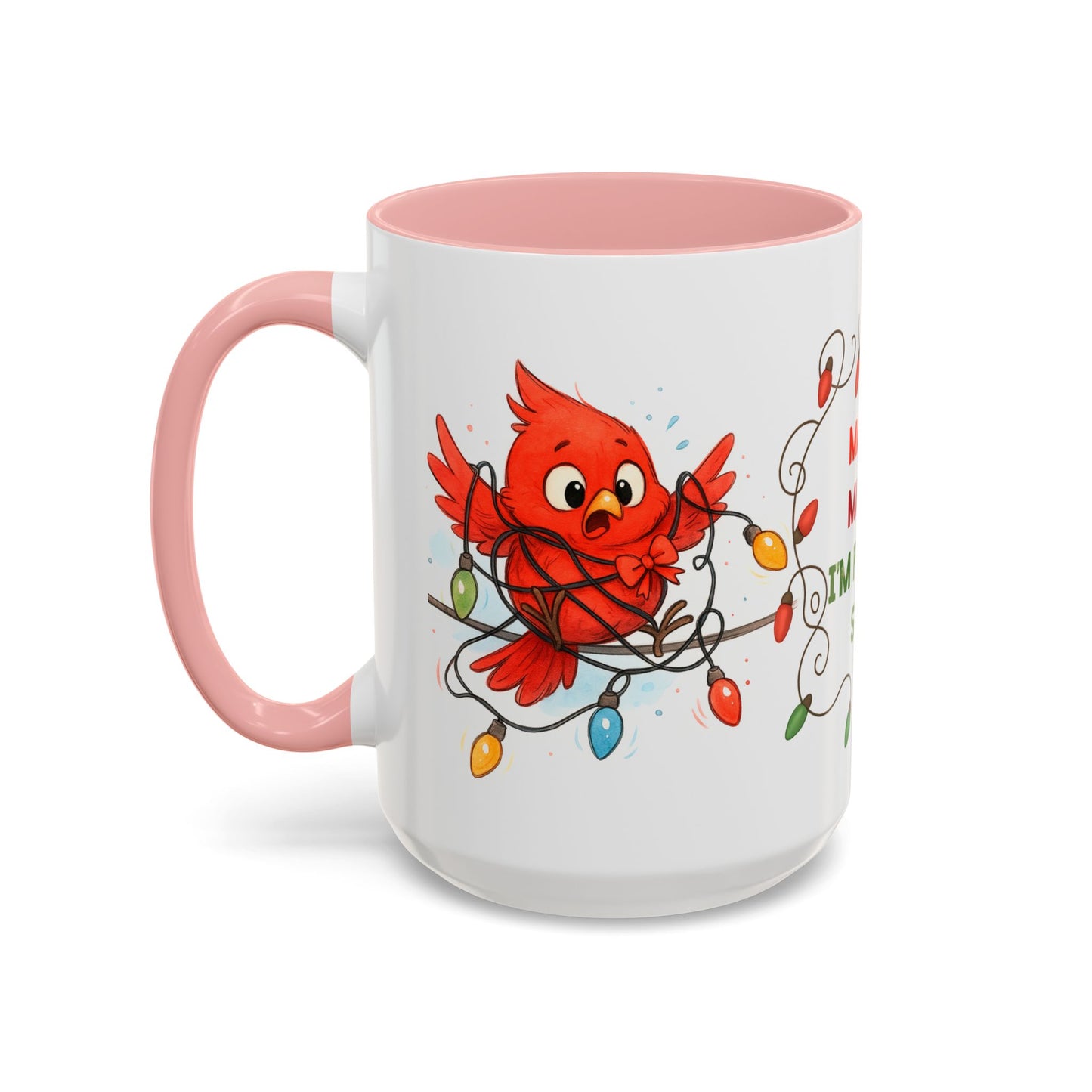 Holiday Coffee Mug - Cardinal and Christmas Lights