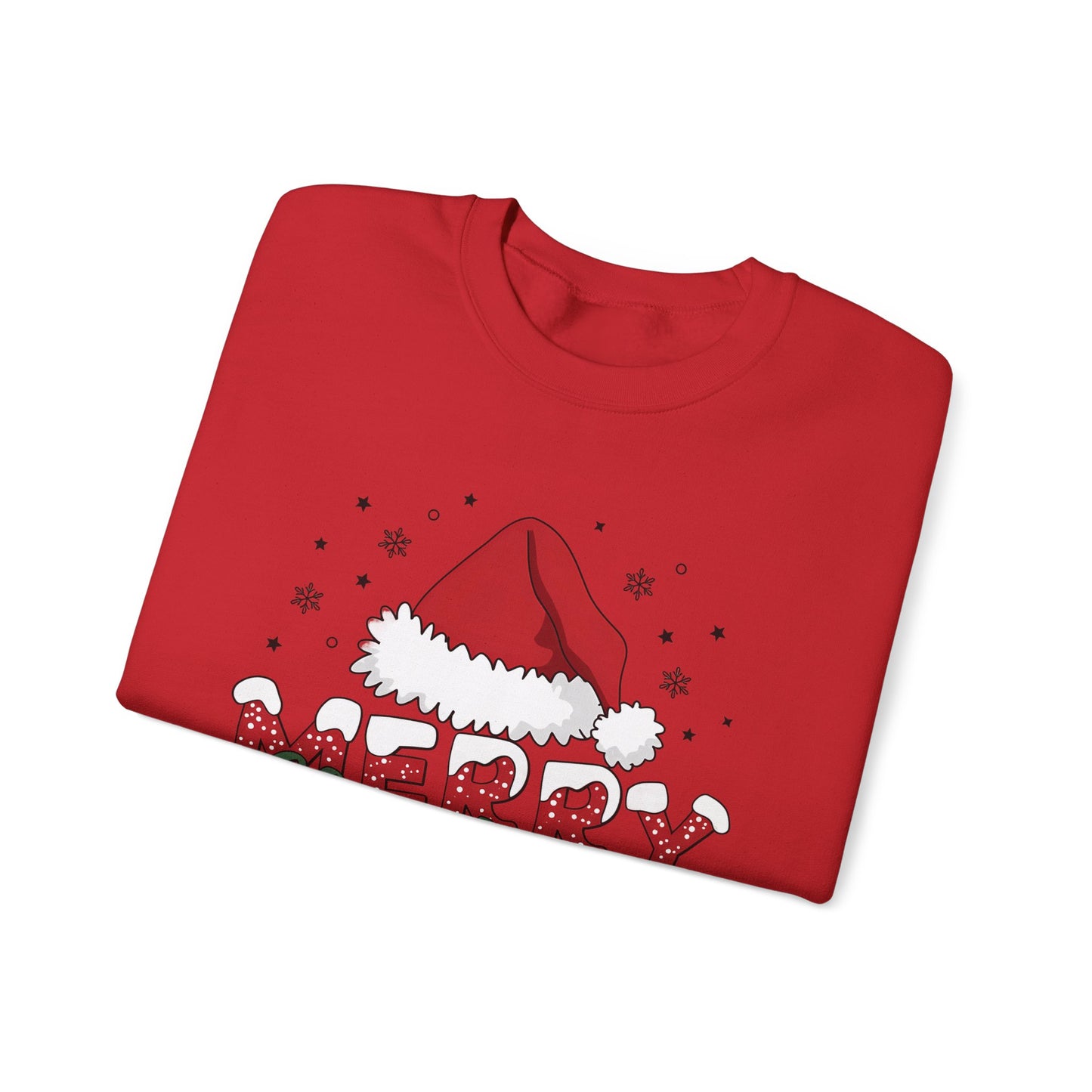 Christmas Crewneck Sweatshirt - Festive Santa Hat Holiday