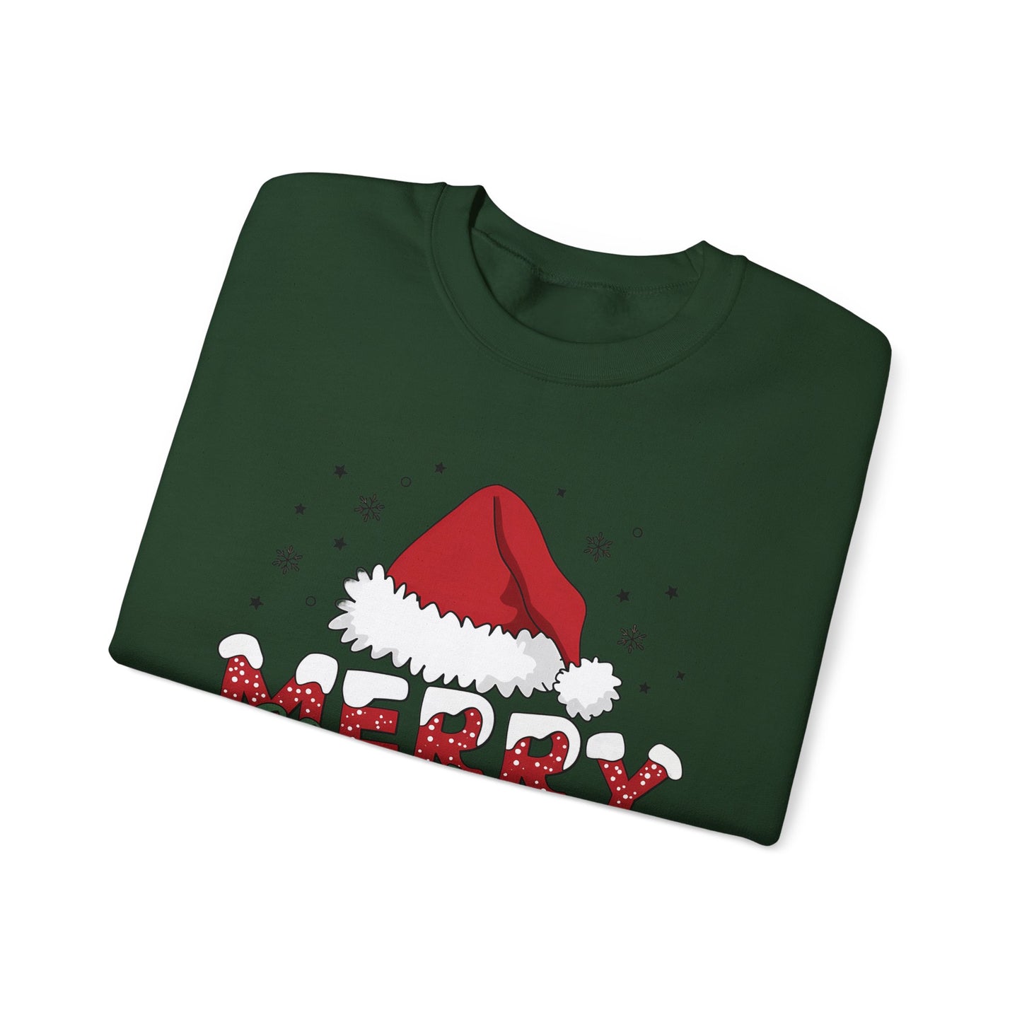 Christmas Crewneck Sweatshirt - Festive Santa Hat Holiday